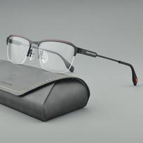 TAG Hezekiah Titanium Half Rim Eyeglasses Fashion Cool Myopia Optical Prescription Glasses Frame Men Eyewear High Quality 9801 gray