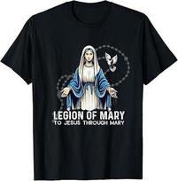 Legion Of Mary Our Lady Catholic Retro Design Christian Gift T-Shirt S black