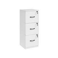 VASAGLE 3 stalčių biuro spintelė, dokumentų laikymo vienetas, spausdintuvo stovas, 3 rakinami stalčiai, reguliuojamas pakabinamas strypas, A4 formato byloms, debesis baltos spalvos balta