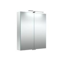 Veidrodinė spintelė su dvigubo veidrodžio durelėmis, LED apšvietimu, IP44, 60 cm
