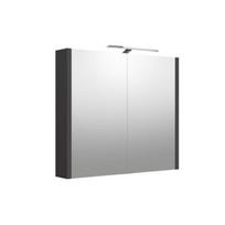 URBAN, Veidrodinė spintelė su apšvietimu LED, IP44, 80 cm, pilka matinė