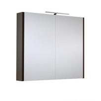 SERENA, spintelė su veidrodžiu, LED šviestuvas, 60cm, juodas ąžuolas