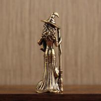 Maginės Mėnulio Raganos Ornamentas, Namų Dekoras, Svetainės/Prieškambario Dekoras, Namų Baldai, Būrėjo Statulėlė A brown