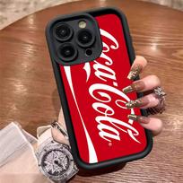Logo C-Coca C-Cola Madingas telefono dėklas IPhone 17 16 15 14 Plus 13 12 11 Pro Max Silikoninis dangtelis iPhone 17 Pro black