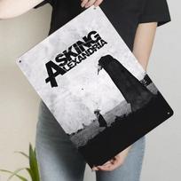 Heavy Metal Band Asking Alexandria Dark Art Custom Iron Painting Home Decor Wall Art 20x30cm（7.8x11.8inch） white