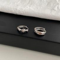 Asymmetrical Star Ear Cuff: Simple, Luxurious Design for Women - Comfortable for Sleeping. sidabras