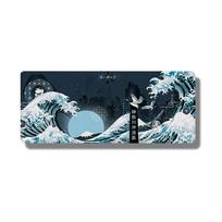 Mousepads Japanese Kanagawa Big Wave Deskmat Rubber Mouse Pad Office Desk Pads Anime Cute Mats Nonslip Gamer Computer Carpets 800x300x2mm