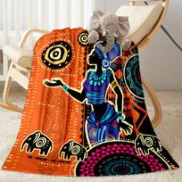 Aboriginal Dreamtime Story Blankets are suitable for living rooms, bedrooms, camping, and other places, making them an ideal choice for gifts. 80cmx120cm