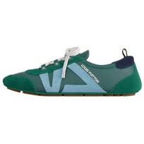 LOUIS VUITTON Sneakerina German Army Trainers Sheepskin Low top Casual Shoes Women's Green 1AHNDS 36.5 gray