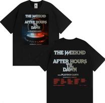The Weeknd After Hours Til Dawn Europe 2026 Stadium Tour Unisex Hip Hop Loose Pure Fashion Streetwear T-Shirt 4XL gray