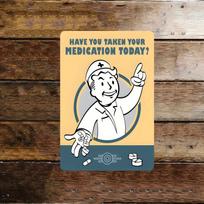 FallOut  Vintage-Style Metal Tin Sign  - Waterproof & Dustproof, Perfect for Home, Bar, Cafe, or Garage Wall Decor 20x30cm（7.8x11.8inch） white