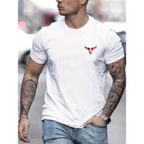 Vasarinis unisex t-shirt su jaučio paveikslėliu, Unisex t-shirt XXXL gray