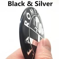 2 vnt. 74 mm 3D metalinis lipdukas Automobilio stiliaus priedai Alfa Romeo Automobilio variklio dangčiui Priekinė grotelė Galinė bagažinė Vidurinis emblemos ženklelis PH3