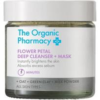 The Organic Pharmacy Flower Petal Deep Cleanser & Mask giluminis valiklis ir kaukė veidui, 40 g