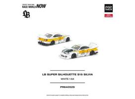 PRE-ORD3R Pop race Modeliukas 1/64 LB Super Silhouette S15 Silvia, white/orange