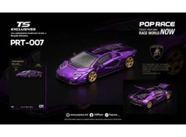PRE-ORD3R Pop race Modeliukas 1/64 Lamborghini Countach LPI 800-4 *Tokyo Station Exclusives*, purple chrome