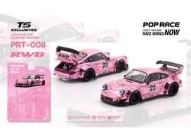 PRE-ORD3R Pop race Modeliukas 1/64 Porsche RWB 930 *Tokyo Station Exclusives*, pink chrome