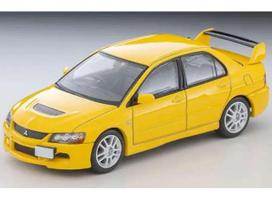 PRE-ORD3R Tomica Limited Vintage Modeliukas 1/64 2005 Mitsubishi Lancer Evolution IX GSR, yellow