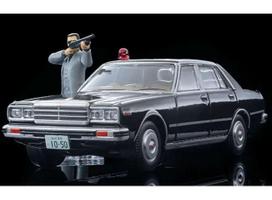 PRE-ORD3R Tomica Limited Vintage Modeliukas 1/64 Movie Stars 05 Seibu Keisatsu Nissan Laurel 2000SGL-E with Keisuke Daimon Figure, black