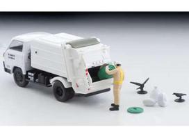 PRE-ORD3R Tomica Limited Vintage Modeliukas 1/64 Mitsubishi Fuso Canter Cleaning Truck with Figure, white