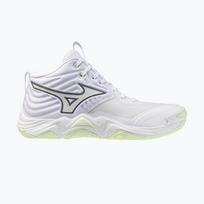 Moteriški tinklinio bateliai Mizuno Wave Momentum Elite Mid white/balsam green/ambrosia