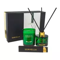 SORVELLA Candle & Reed rinkinys "Pavasario naktis" kvepalų lazdelės 120ml + degtukai 5vnt + žvakė 170g