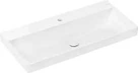 Hansgrohe Xelu Q 61039450 praustuvas 100x48 cm, be perpylimo, su skyle maišytuvui, SmartClean, balta