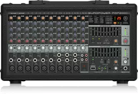 Behringer PMP2000D garso stiprintuvas-mikseris 14 kanalų 2000W Juodas