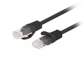 Tinklo kabelis LANBERG PATCHCORD KAT.6 UTP 1M Juodas