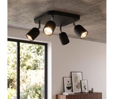 LED taškinis šviestuvas TOP 4xGU10/10W/230V juodas