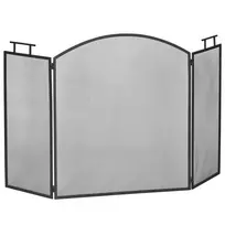 HOMCOM Židinio grotelės, Kibirkščių apsaugos grotelės 128 x 2 x 76,5 cm