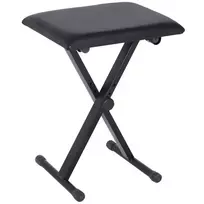 HOMCOM Reguliuojamo aukščio, sulankstoma, metalas, odos imitacija, putplastis, juoda, 39 x 29 x 37-47 cm
