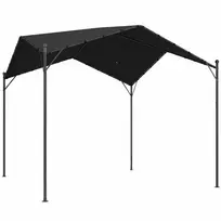 Pavėsinė-Pergola 3x3m atstumianti vandenį, stabili, atspari žiemai, apsauga nuo saulės su dvišlaičiu stogu, trikampėmis atramomis