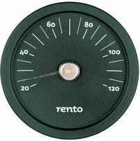 Rento Sauna thermometer, aluminum, black, round (291553)