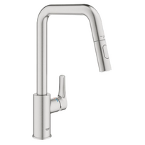 Grohe Eurosmart virtuvinis maišytuvas, nerūdijančio plieno spalvos 360° snapo pasukimo kampu