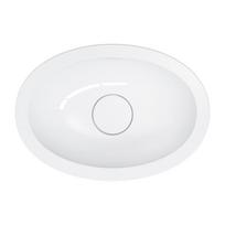 Omnires Shell M+ praustuvas 38 x 25 cm, baltas blizgus (įleidžiamas / montuojamas iš apačios)