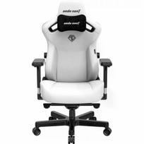 Anda Seat Kaiser 3 L balta odinė pasukama žaidimų kėdė