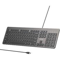 Unitek Klawiatura Unitek SlimTap przewodowa 100% (full-size) szara T052AGY01-US
