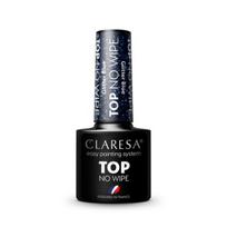 Claresa hibridinio nagų lako viršutinis sluoksnis Top No Wipe 5g Glitter Blue