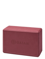 Gaiam - Cherry Yoga Block - Jogos blokeliai ir dirželiai - Burgundiška splava