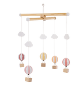 JaBaDaBaDo - Wooden Mobile Air Ballon Pink - Karusėlės ant lovytės - Rožinė