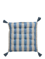 Lene Bjerre - Felima Seat Cushion 45X45X Cm. Linen/Blue - Kėdžių pagalvėlė - Mėlyna