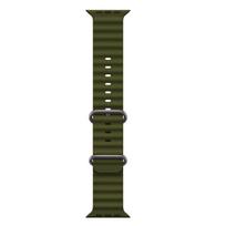 iWear S1 rievėtas minkštas silikoninis 20 mm dirželis, skirtas Apple Watch 49 mm / 45 mm / 44 mm / 42 mm Haki Green