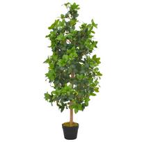 vidaXL Dirbtinis augalas-lauramedis su vazonu, žalios spalvos, 120cm