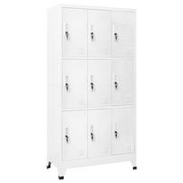 vidaXL Persirengimo spintelė, 9 skyrių, plieninė, 90x45x180 cm, pilka