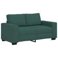 vidaXL Dvivietė sofa, tamsiai žalia, 160x77x82 cm, audinys