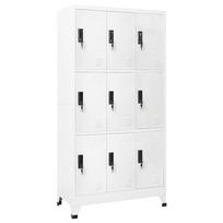 vidaXL Persirengimo spintelė, baltos spalvos, 90x45x180cm, plienas