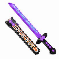 Rainbow Streamer Sword – šviečiantis Minecraft stiliaus kardas