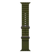 iWear S1 rievėtas minkštas silikoninis 20 mm dirželis, skirtas Apple Watch 49 mm / 45 mm / 44 mm / 42 mm Haki Green