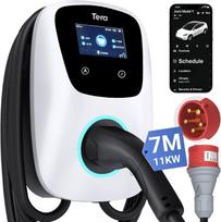 Tera Smart EV Wallbox Type 2 11 kW, Wi-Fi/Bluetooth, 7 m, baltas (W01-AM-W-16A)